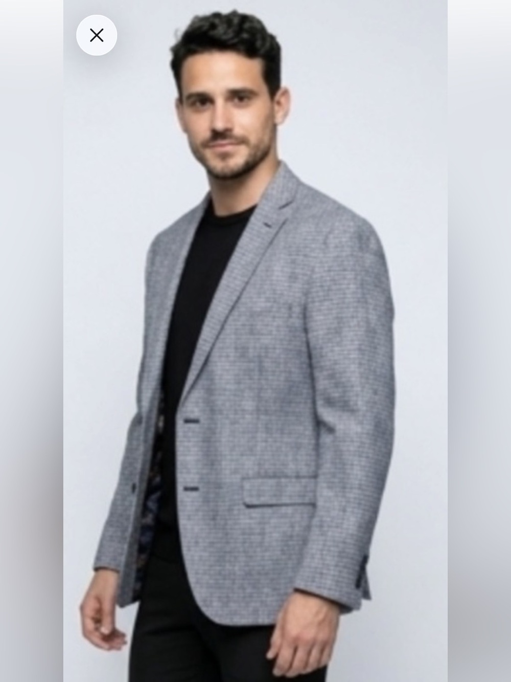NWOT Daniel Hechter Textured Gray Blazer